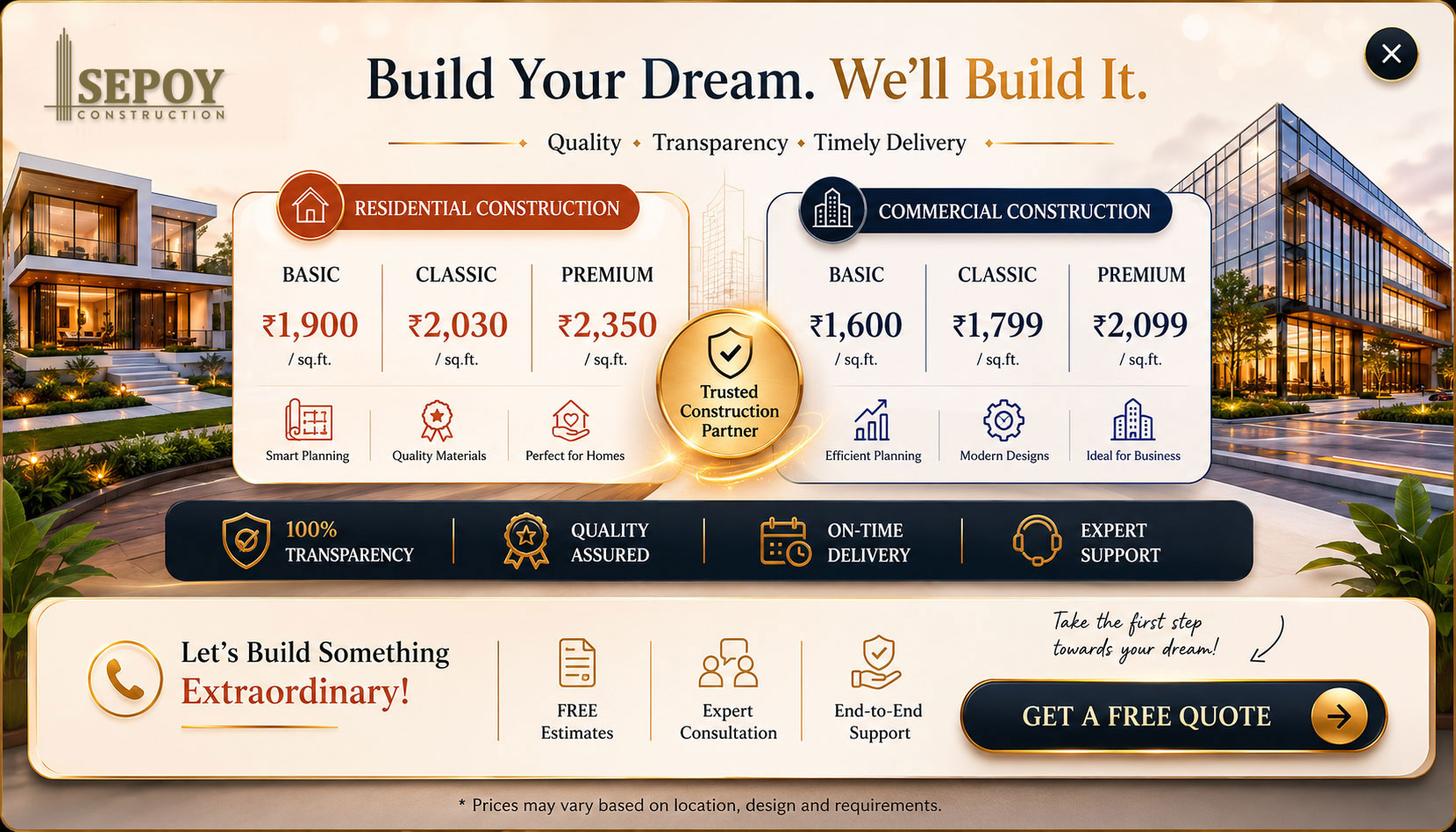 Sepoy Construction Desktop Banner